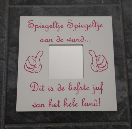 Afbeeldingen van Spiegel met tekst